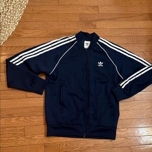 Adidas Men's Navy Blue Bomber Jacket size large nwot